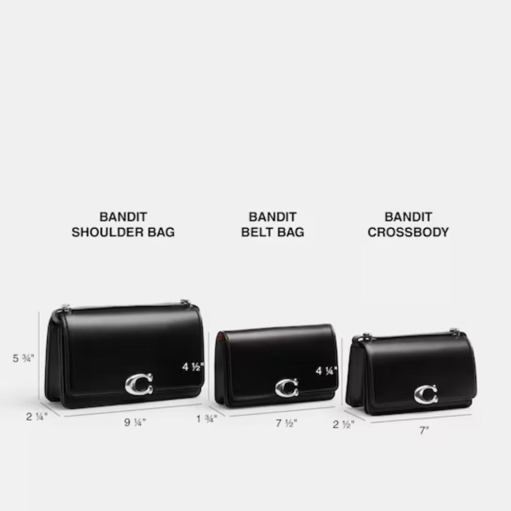 New! Bandit Shoulder Bag in Silver/Black - Picture 6 of 10